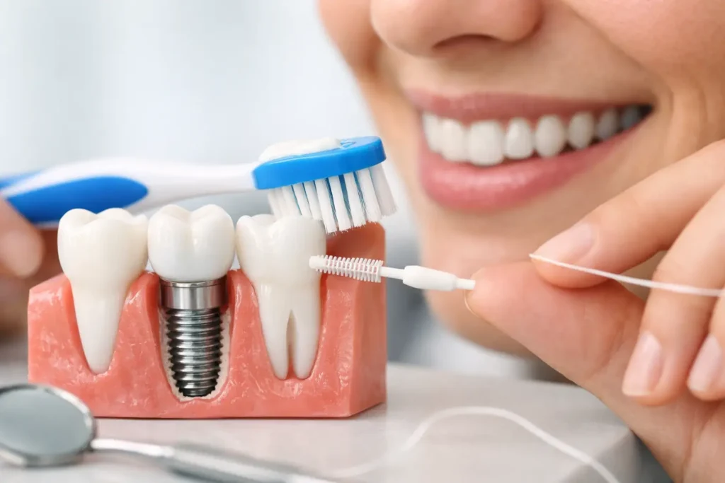 Cómo cuidar implantes dentales correctamente