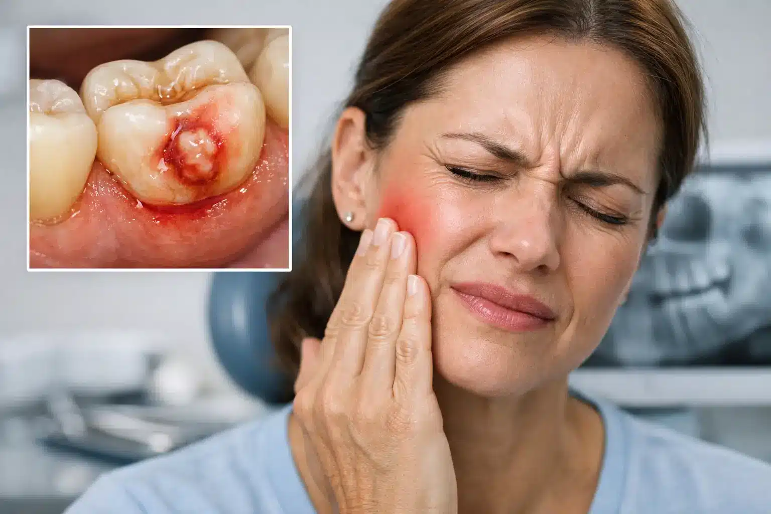 Señales de infección dental avanzada