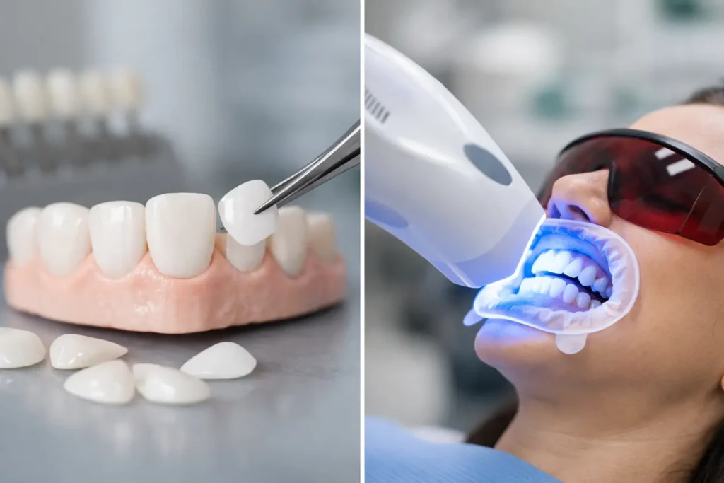 Carillas vs blanqueamiento dental: qué elegir